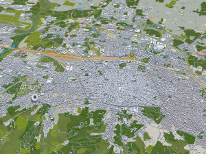 bologna city italy 30km Model 3D