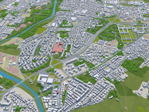 bologna city italy 30km Model 3D