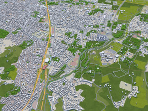 bologna city italy 30km Model 3D