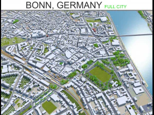bonn city germany 60 km 3D Model