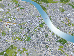 bonn city germany 60 km 3D Model