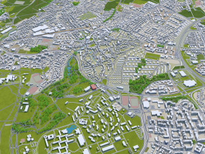 bonn city germany 60 km 3D Model