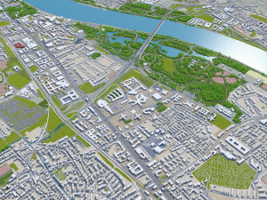 bonn city germany 60 km 3D Model