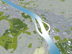 bonn city germany 60 km 3D Model