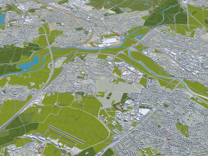 bonn city germany 60 km 3D Model