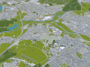 bonn city germany 60 km 3D Model