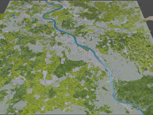 bonn city germany 60 km 3D Model