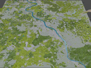 bonn city germany 60 km 3D Model