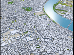 bordeaux city france 50km Modelo 3D