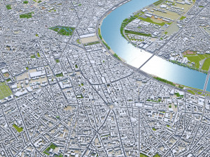 bordeaux city france 50km Modelo 3D