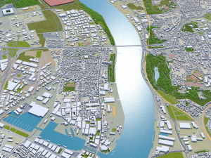 bordeaux city france 50km Modelo 3D