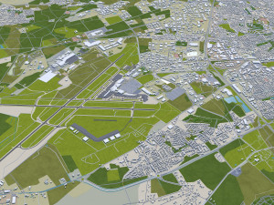 bordeaux city france 50km Modelo 3D