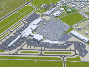 bordeaux city france 50km 3D Model