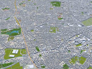 bordeaux city france 50km Modelo 3D