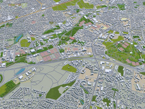 bordeaux city france 50km Modelo 3D