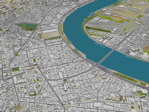bordeaux city france 50km Modelo 3D
