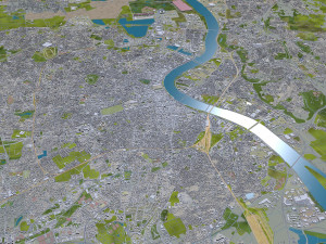 bordeaux city france 50km Modelo 3D