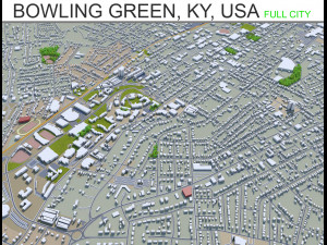 bowling green city kentucky usa 40 km 3D Model
