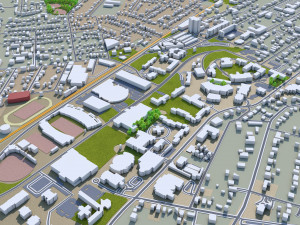 bowling green city kentucky usa 40 km 3D Model