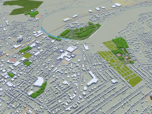 bowling green city kentucky usa 40 km 3D Model