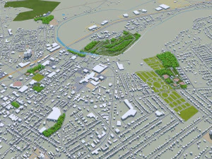 bowling green city kentucky usa 40 km 3D Model