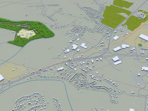 bowling green city kentucky usa 40 km 3D Model