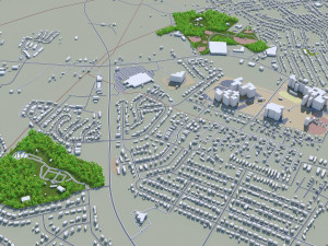 bowling green city kentucky usa 40 km 3D Model