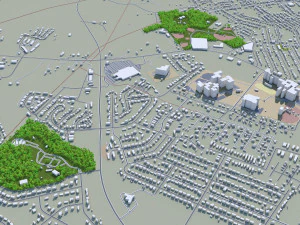 bowling green city kentucky usa 40 km 3D Model