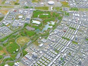 Brasilia city brazil 110 km 3D Model