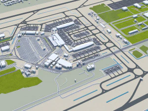 Brasilia city brazil 110 km 3D Model