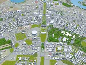 Brasilia city brazil 110 km 3D Model