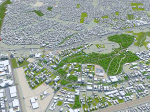 Brasilia city brazil 110 km 3D Model