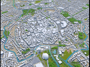 braunschweig city germany 40km Modelo 3D