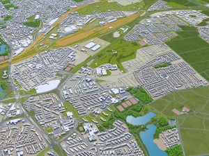 braunschweig city germany 40km Modelo 3D