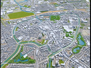 breda city netherlands 50km 3D Model