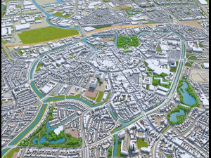 breda city netherlands 50km 3D Model