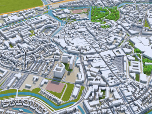breda city netherlands 50km 3D Model