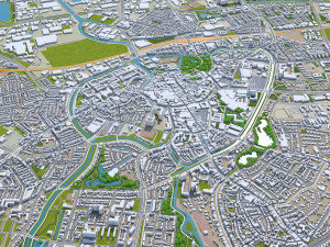 breda city netherlands 50km 3D Model