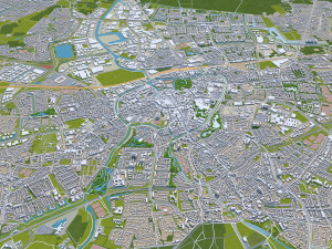 breda city netherlands 50km 3D Model