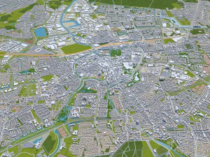 breda city netherlands 50km 3D Model