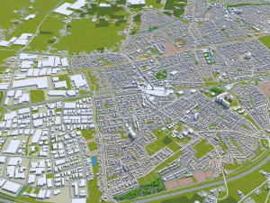 breda city netherlands 50km 3D Model
