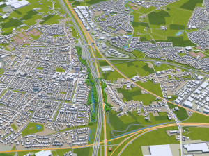 breda city netherlands 50km 3D Model