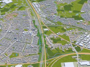 breda city netherlands 50km 3D Model
