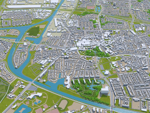 breda city netherlands 50km 3D Model
