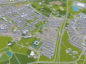 breda city netherlands 50km 3D Model