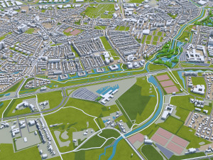 breda city netherlands 50km 3D Model