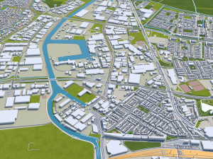breda city netherlands 50km 3D Model