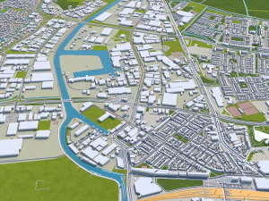 breda city netherlands 50km 3D Model