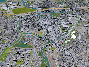 breda city netherlands 50km 3D Model