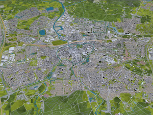 breda city netherlands 50km 3D Model